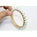 Bangle Kada 925 Sterling Silver gold plated traditional hand work enamel Jewelry